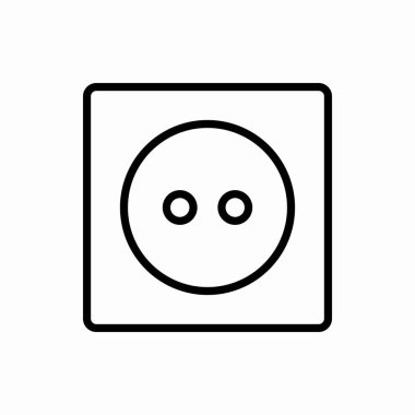 Taslak soket simgesi. Soket vektör çizimi. Web ve mobil için sembol