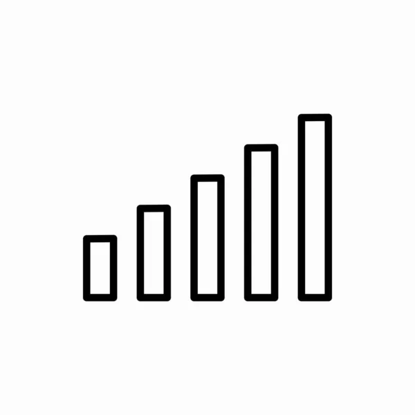 Outline Signal Bars Icon Signal Bars Vector Illustration Symbol Web — Stock Vector