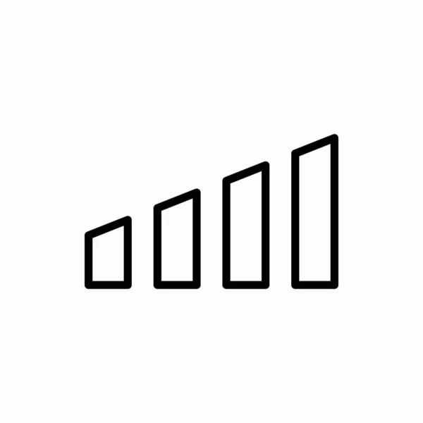 Значок Контура Сигналов Векторная Иллюстрация Полос Пигмента Символ Веб Мобильных — стоковый вектор
