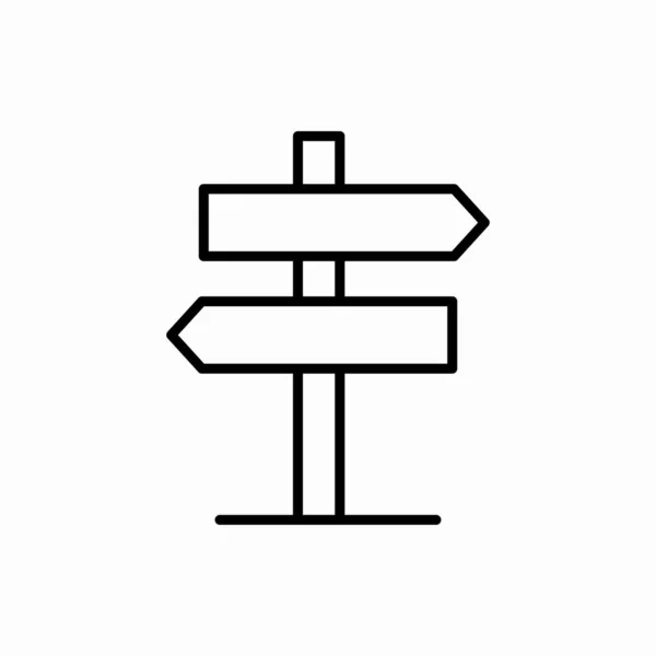 Ikona Obrysu Signpost Ilustrace Vektoru Signpost Symbol Pro Web Mobil — Stockový vektor