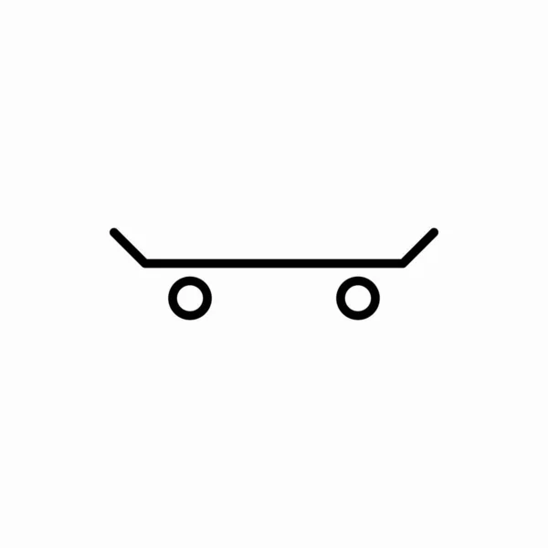 Obrys Skateboard Ikona Skateboard Vektorové Ilustrace Symbol Pro Web Mobil — Stockový vektor