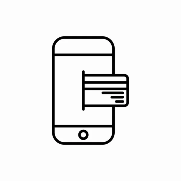 Akıllı Telefon Ödeme Ikonu Akıllı Telefon Ödeme Vektör Çizimi Web — Stok Vektör