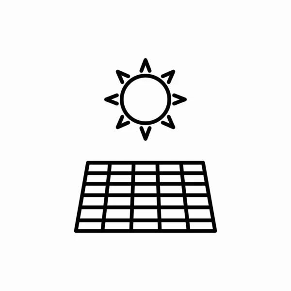 Outline Solar Battery Icon Solar Battery Vector Illustration Symbol Web — Stock Vector