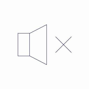 Taslak ses simgesi. Vektör illüstrasyonunu kaldır. Web ve mobil için sembol