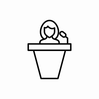 Taslak hoparlör insan simgesi. İnsan vektör çizimi. Web ve mobil için sembol