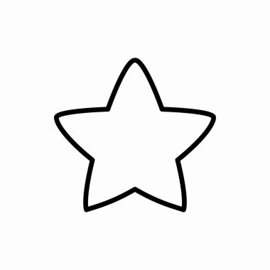 Taslak yıldız ikonu. Yıldız vektör çizimi. Web ve mobil için sembol