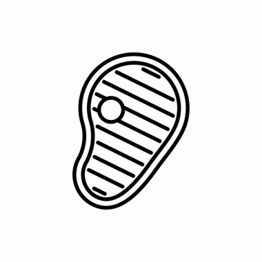 Biftek ikonu. Biftek vektör çizimi. Web ve mobil için sembol