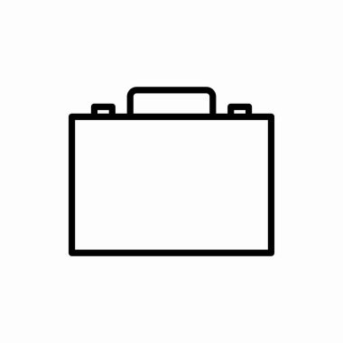Taslak bavul ikonu. Bavul vektör illüstrasyonu. Web ve mobil için sembol