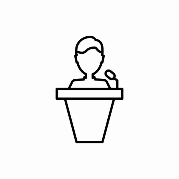 演说者人物形象 演说者人物形象 Web和Mobile的符号 — 图库矢量图片