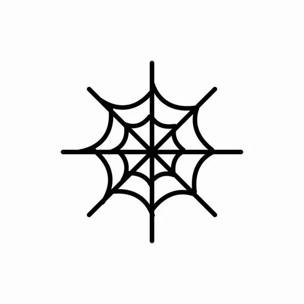 概要クモの巣のアイコンクモの巣のベクターイラスト ウェブとモバイルのシンボル — ストックベクタ