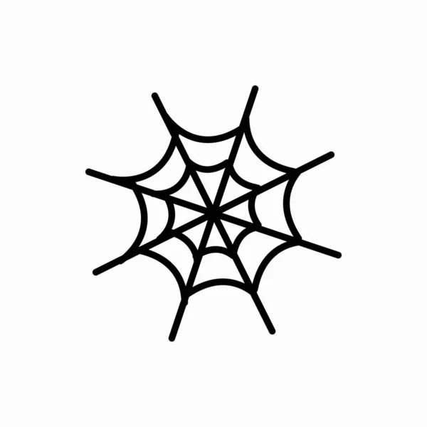 Outline Spinnenweb Icon Spider Web Vector Illustratie Symbool Voor Web — Stockvector