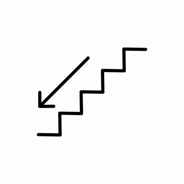 Outline Stairs Icon Stairs Vector Illustration Symbol Web Mobile — Stock Vector