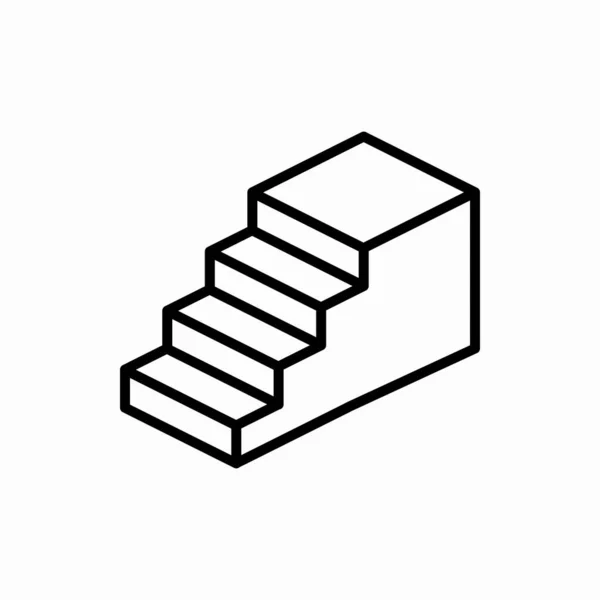 Icon Stairs Vector Illustration 모바일을 — 스톡 벡터