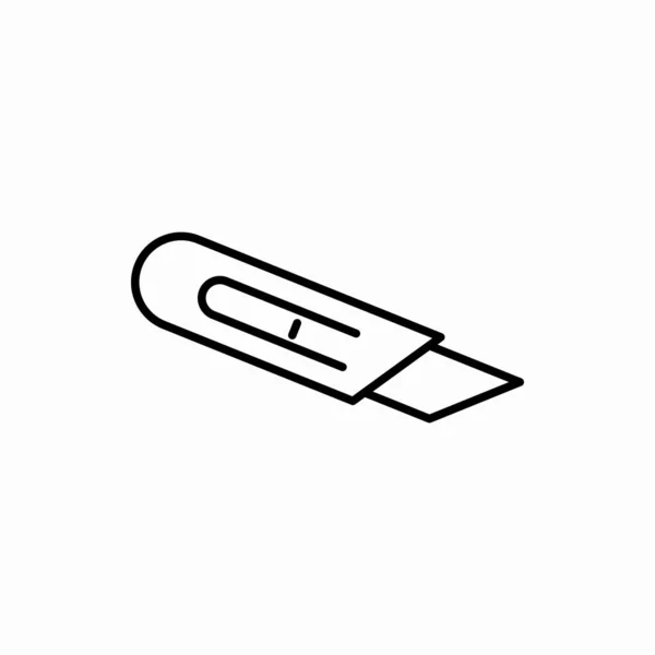 Контур Иконки Канцелярского Ножа Канцелярские Ножи Векторная Иллюстрация Символ Веб — стоковый вектор