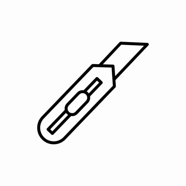 Umriss Schreibwarenmesser Icon Stationery Messer Vektor Illustration Symbol Für Web — Stockvektor