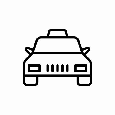 Taslak taksi ikonu. Taksi vektör çizimi. Web ve mobil için sembol