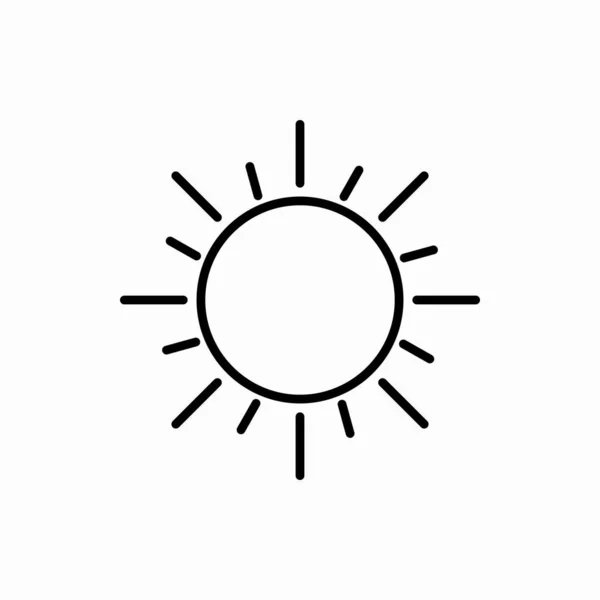 Umriss Sonne Icon Sun Vektor Illustration Symbol Für Web Und — Stockvektor