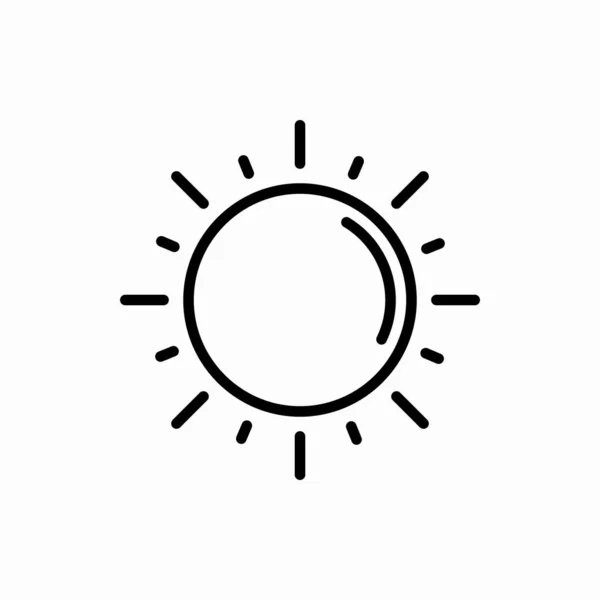 Начерк Піктограми Сонця Векторні Ілюстрації Сонця Символ Веб Мобільних Пристроїв — стоковий вектор