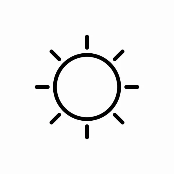 Umriss Sonne Icon Sun Vektor Illustration Symbol Für Web Und — Stockvektor