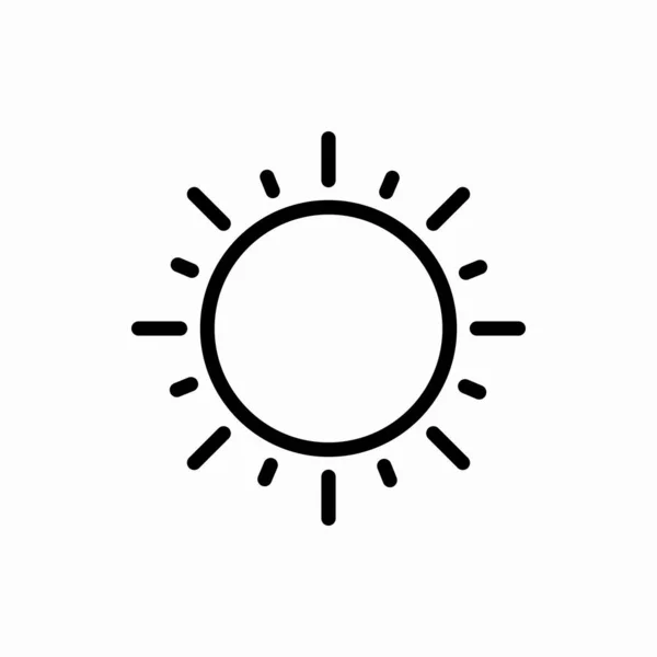 Umriss Sonne Icon Sun Vektor Illustration Symbol Für Web Und — Stockvektor