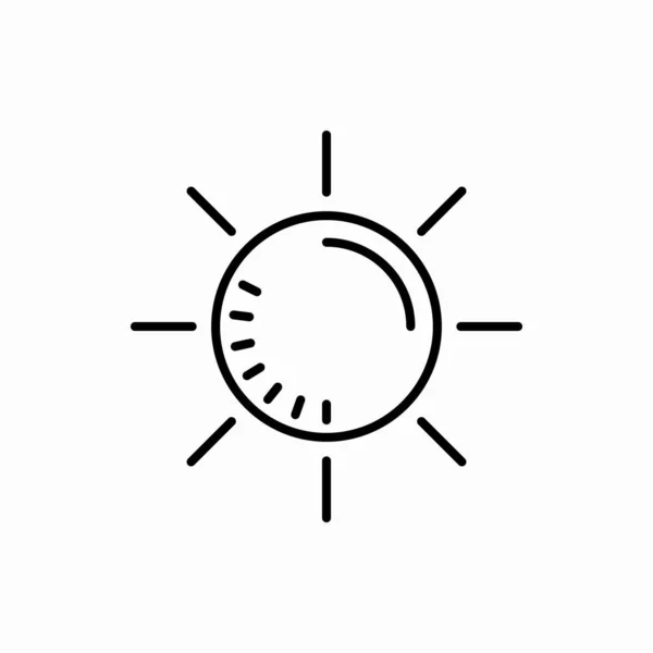 Umriss Sonne Icon Sun Vektor Illustration Symbol Für Web Und — Stockvektor