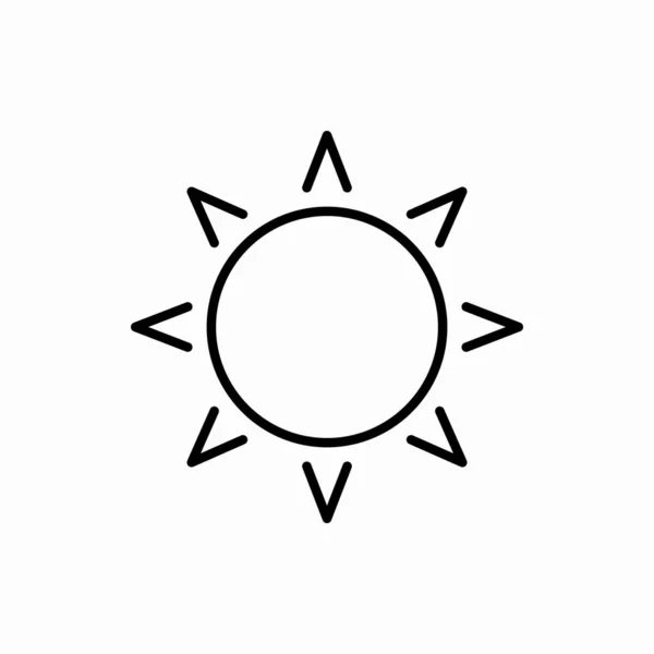 Umriss Sonne Icon Sun Vektor Illustration Symbol Für Web Und — Stockvektor