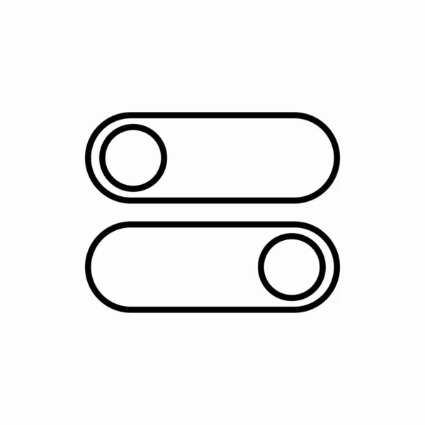 Contour Interrupteur Icône Bouton Illustration Vectorielle Bouton Sorcier Symbole Pour — Image vectorielle