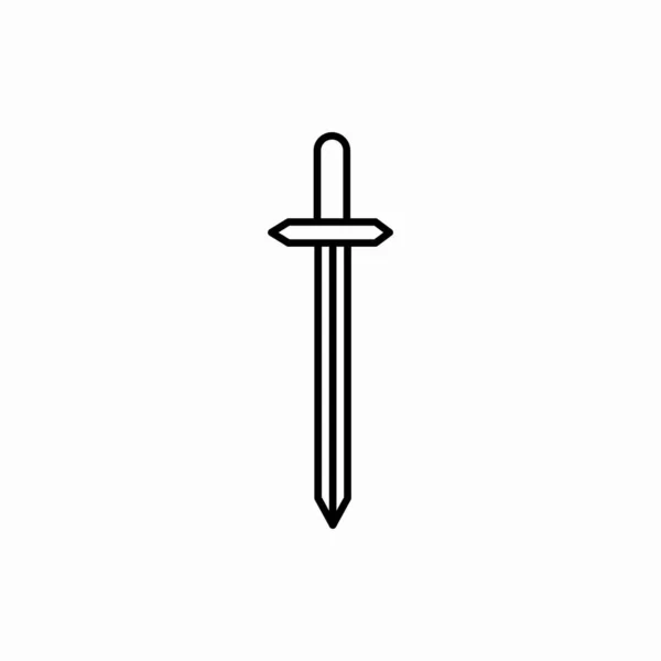 Disposition Svärd Ikon Sword Vektor Illustration Symbol För Webb Och — Stock vektor