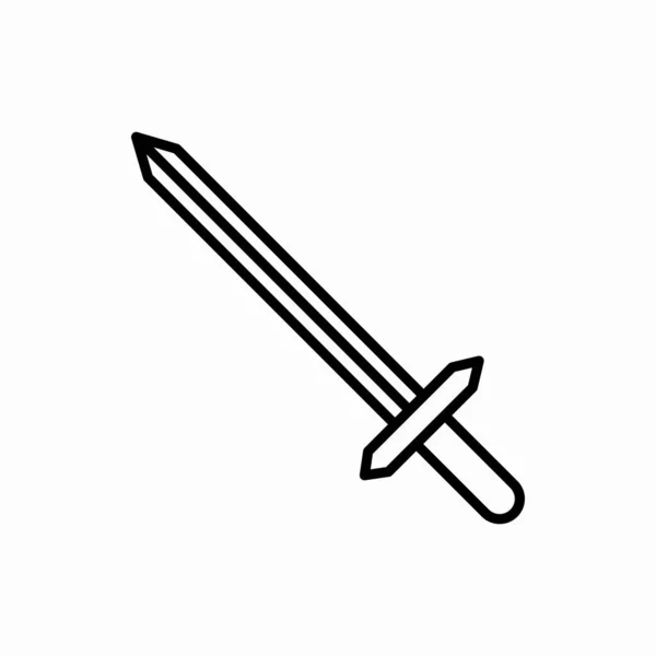 Outline Sword Icon Sword Vector Illustration Symbol Web Mobile — Stock Vector