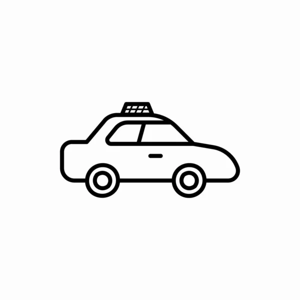 Umriss Taxi Icon Taxi Vektor Illustration Symbol Für Web Und — Stockvektor