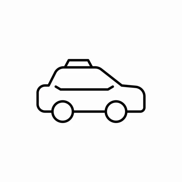Zarys Ikony Taksówki Ilustracja Wektora Taksówki Symbol Sieci Telefonu Komórkowego — Wektor stockowy