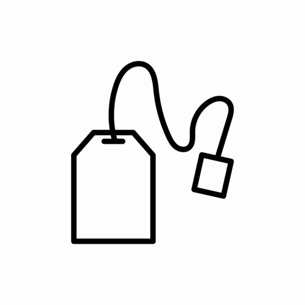 Umriss Teebeutel Icon Tea Bag Vektor Illustration Symbol Für Web — Stockvektor