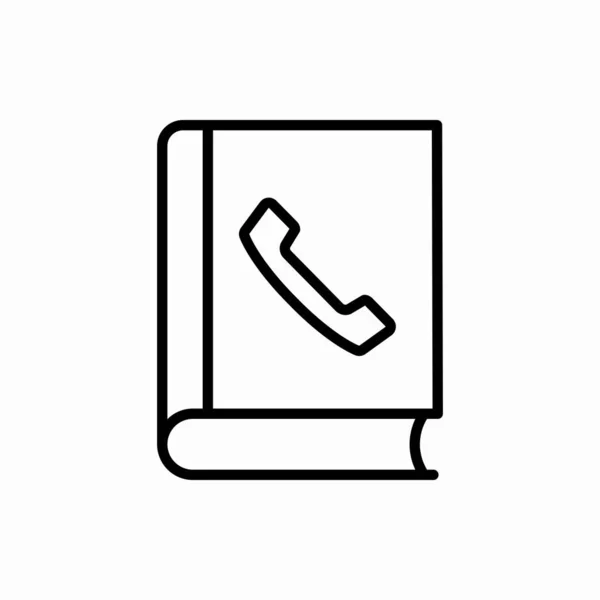 Kontur Telefonbog Ikon Telefonbog Vektor Illustration Symbol Web Mobil – Stock-vektor