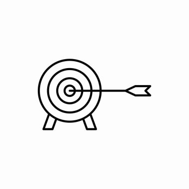 Taslak targer simgesi. Hedef vektör çizimi. Web ve mobil için sembol