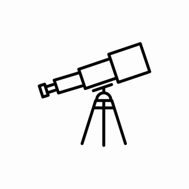 Teleskop ikonu. Teleskop vektör çizimi. Web ve mobil için sembol