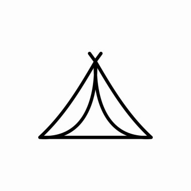 Ana çadır simgesi. Çadır vektör çizimi. Web ve mobil için sembol