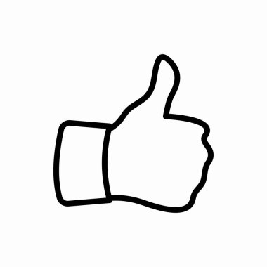 Baş parmağını kaldır. Vektör illüstrasyonunu göster. Web ve mobil için sembol