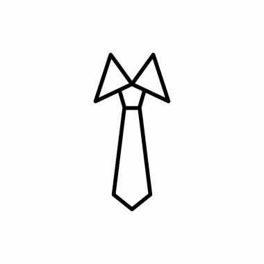 Taslak kravat simgesi. Kravat vektör illüstrasyonu. Web ve mobil için sembol