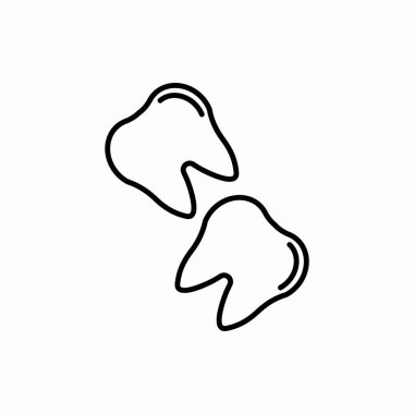 Taslak diş ikonu. Diş vektörü çizimi. Web ve mobil için sembol