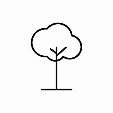 Taslak ağaç simgesi. Ağaç vektör çizimi. Web ve mobil için sembol