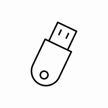 Taslak usb simgesi. Usb vektör illüstrasyonu. Web ve mobil için sembol