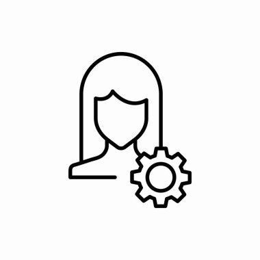 Taslak kullanıcı ayarı simgesi. Kullanıcı çizimi. Web ve mobil için sembol