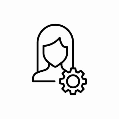 Taslak kullanıcı ayarı simgesi. Kullanıcı çizimi. Web ve mobil için sembol