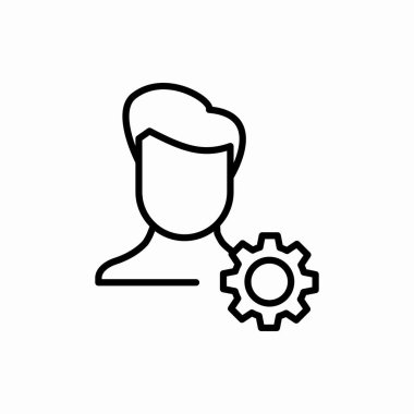 Taslak kullanıcı ayarı simgesi. Kullanıcı çizimi. Web ve mobil için sembol