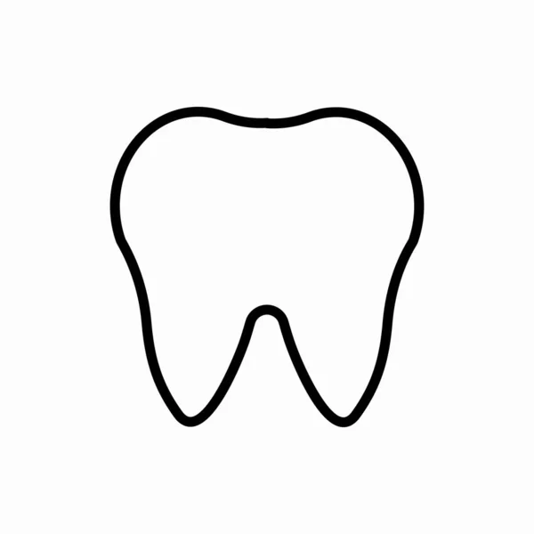 Desenhe Ícone Dente Ilustração Vetor Dente Símbolo Para Web Móvel — Vetor de Stock