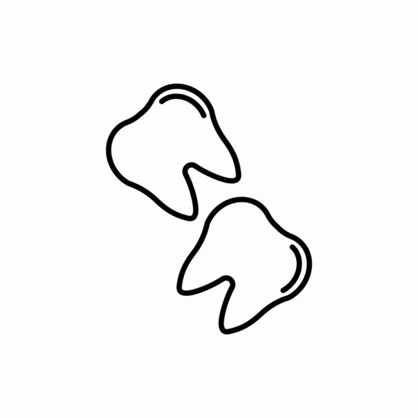 Περίγραμμα Εικονίδιο Δοντιού Εικονογράφηση Διάνυσμα Δοντιών Σύμβολο Για Διαδίκτυο Και — Διανυσματικό Αρχείο