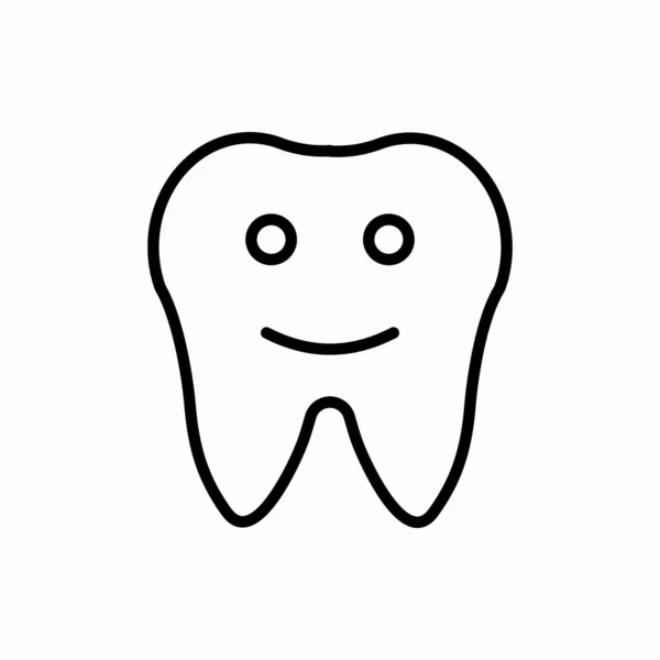 Desenhe Ícone Dente Ilustração Vetor Dente Símbolo Para Web Móvel — Vetor de Stock