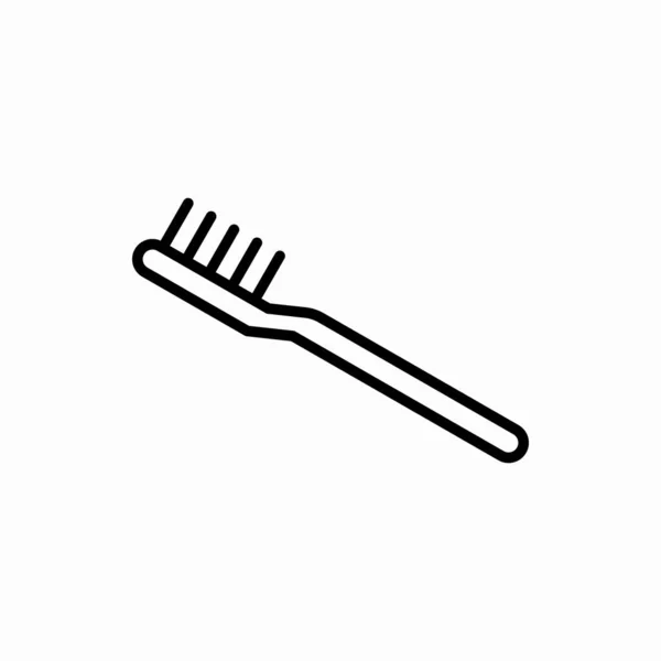 Umriss Des Zahnbürstensymbols Darstellung Des Zahnbürstenvektors Symbol Für Web Und — Stockvektor