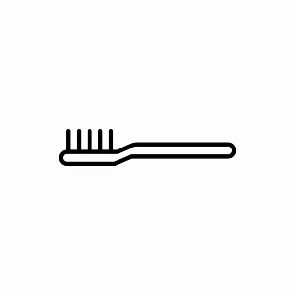Umriss Des Zahnbürstensymbols Darstellung Des Zahnbürstenvektors Symbol Für Web Und — Stockvektor