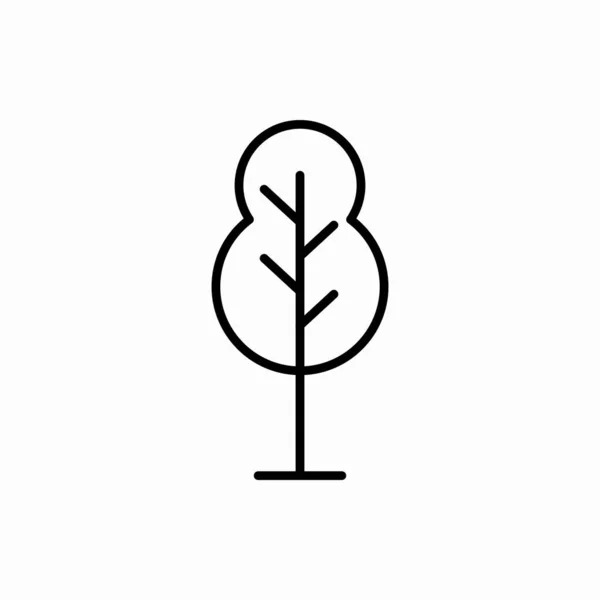 Иконка Контура Дерева Векторная Иллюстрация Дерева Символ Веб Мобильных Телефонов — стоковый вектор